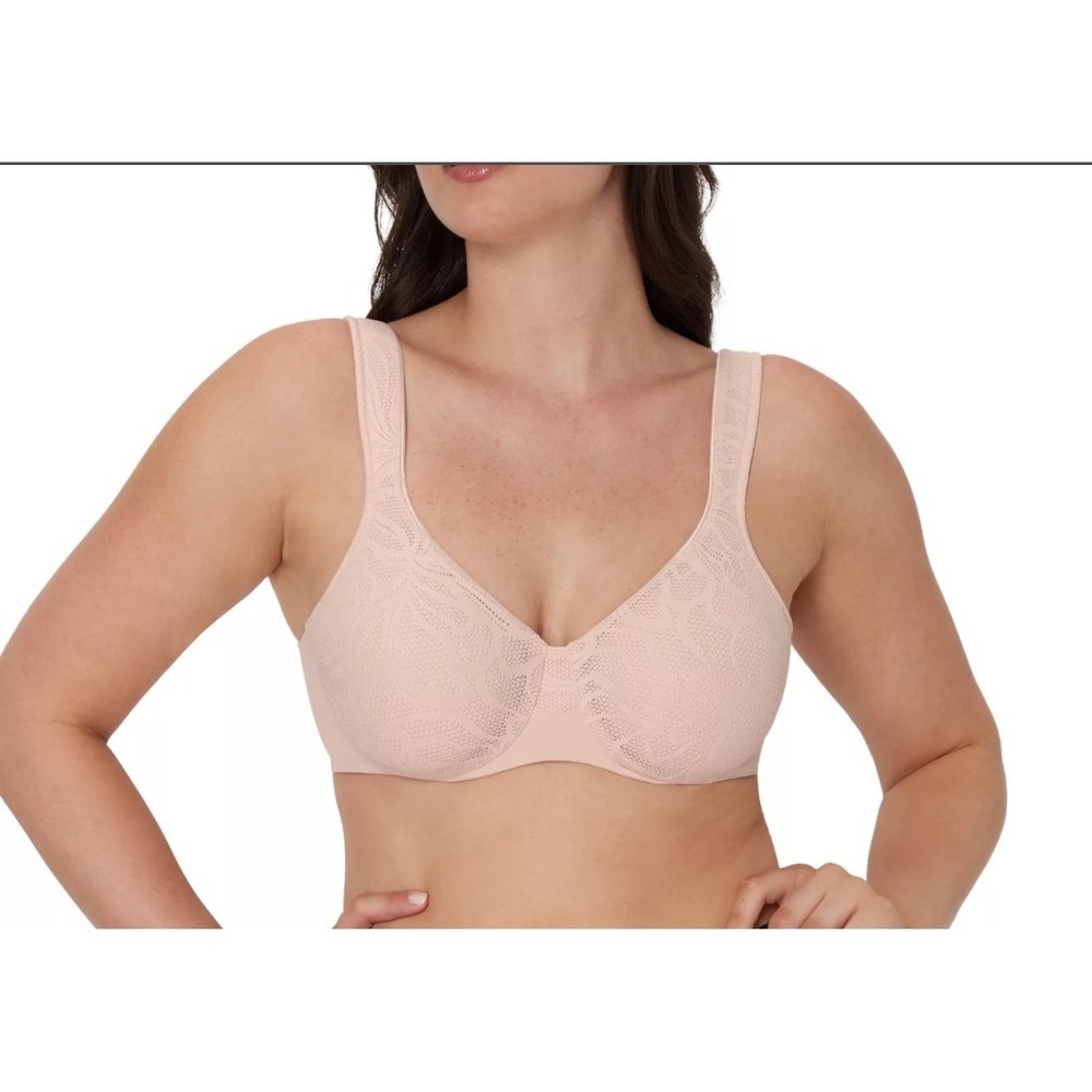 Bali Lace ComfortFlex Lightly Lined Full Coverage Bra Nude Pink Size 4C
